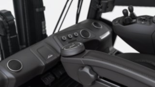 Für die Linde Steer Control sind zwei Bedienelemente verfügbar, hier das Mini-Wheel Für die Linde Steer Control sind zwei Bedienelemente verfügbar, hier das Mini-Wheel.