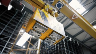 Industrie Lasthebemagnet im Einsatz Industrie Lasthebemagnet im Einsatz