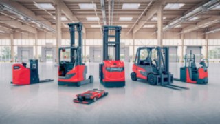 Sechs Produktreihen von Linde Flurförderzeugen Sechs Produktreihen von Linde Flurförderzeugen
