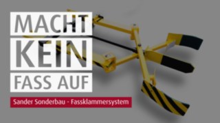Sander Sonderbau Gabelstapler Zubehör Fassklammer